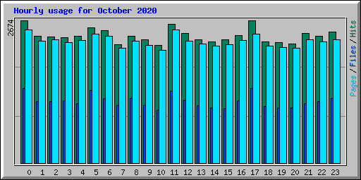 Hourly usage for October 2020