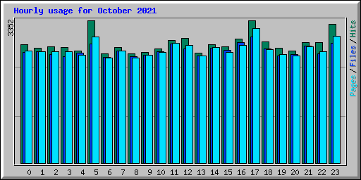 Hourly usage for October 2021