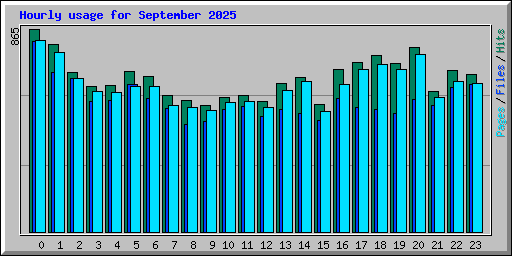 Hourly usage for September 2025