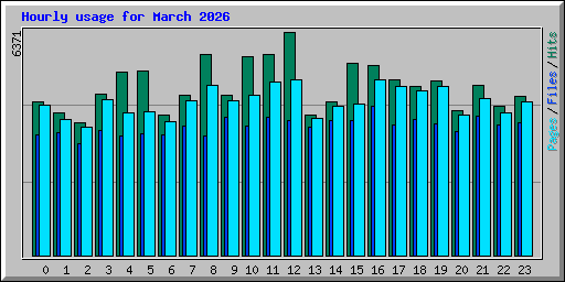 Hourly usage for March 2026